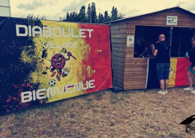 chalet installé lors de la coupe du monde à Namur