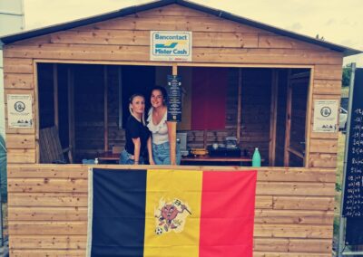 chalet installé lors d'une coupe du monde de football