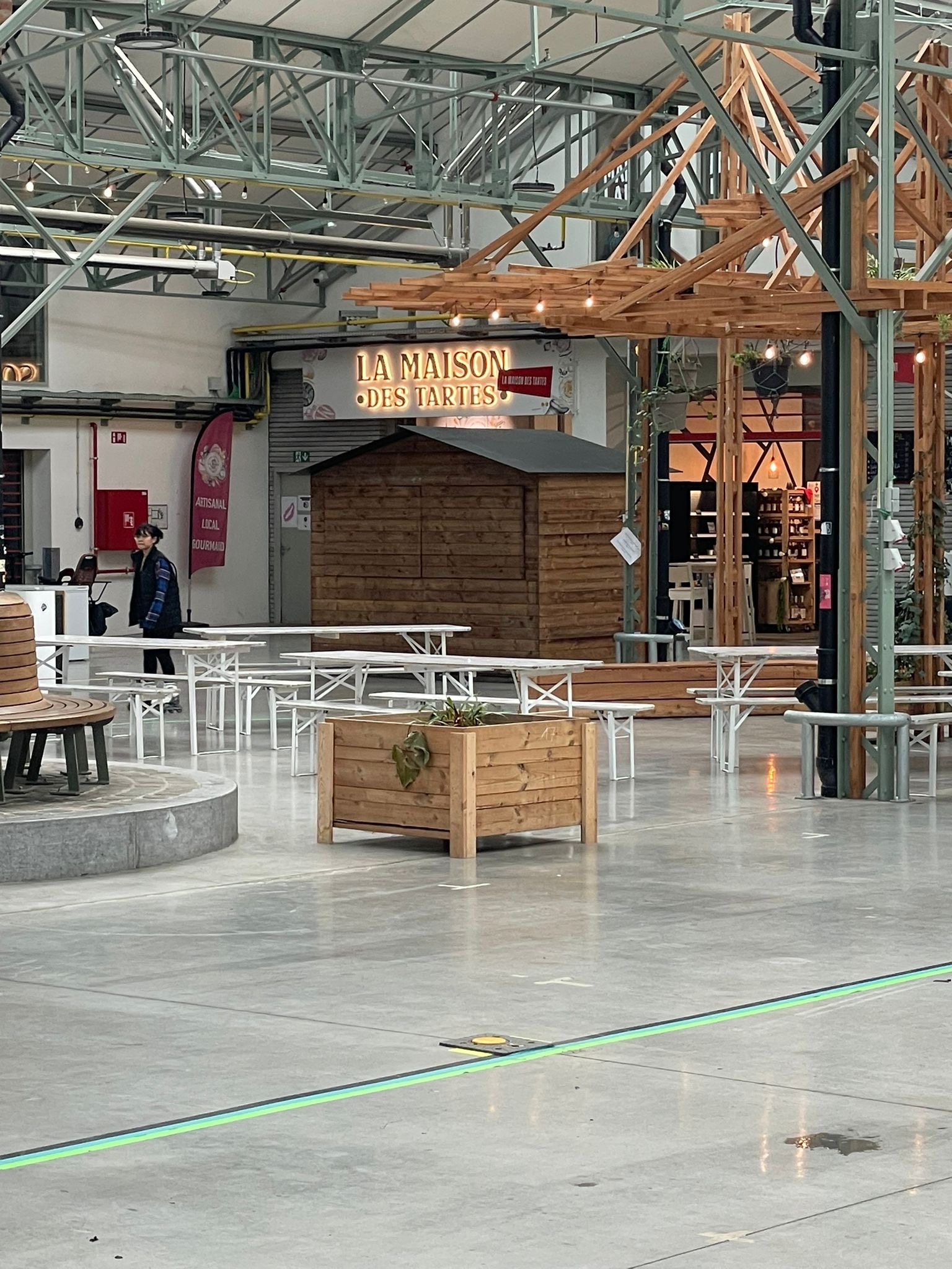 Chalet en bois sur un événement d'entreprise